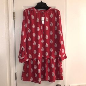 Pink Paisley Drop Waist Loft Dress